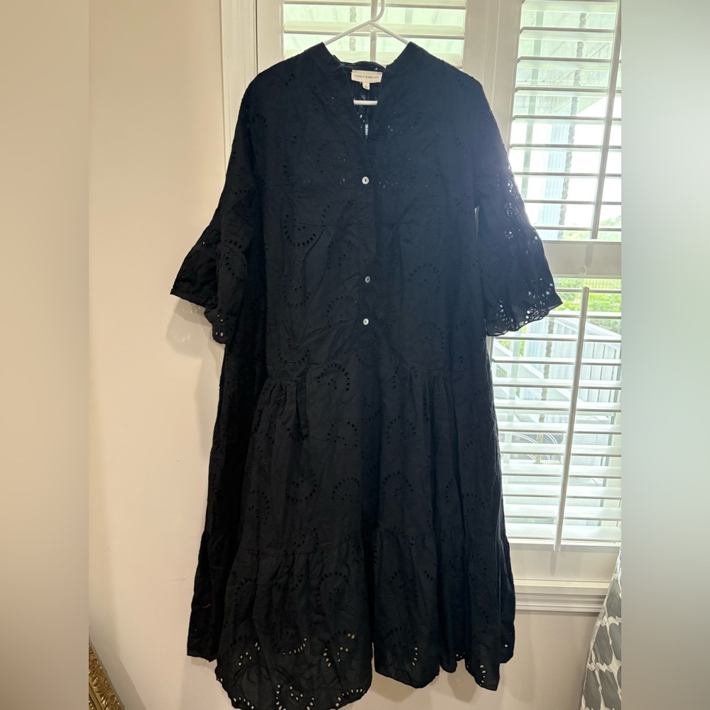 Lovely Melody Black Ruffled Tiered Maxi Dress